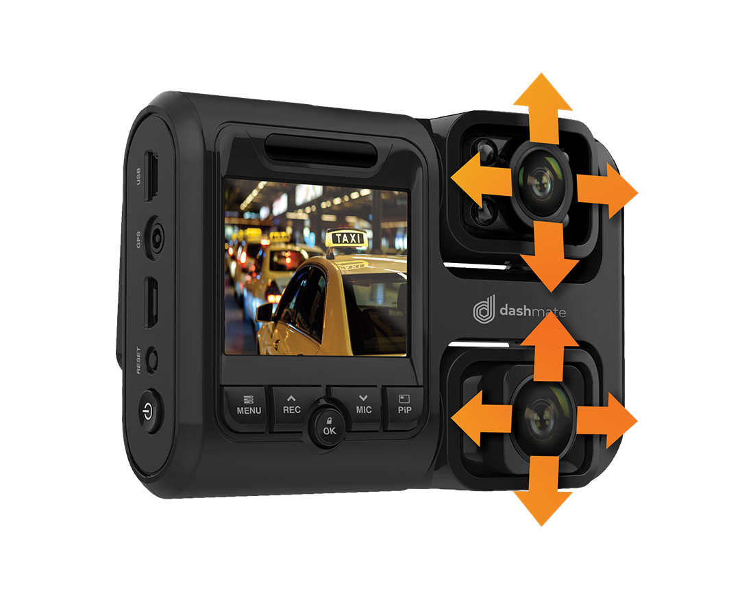 Full HD Front & Infrared Cabin Dash Camera with 2.0” Screen, WIFI & GPS